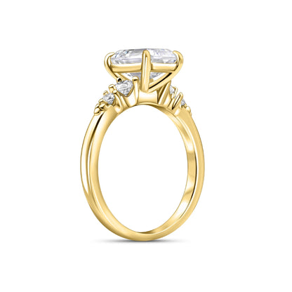 1.22 CT Elongated Cushion Solitaire Moissanite Engagement Ring