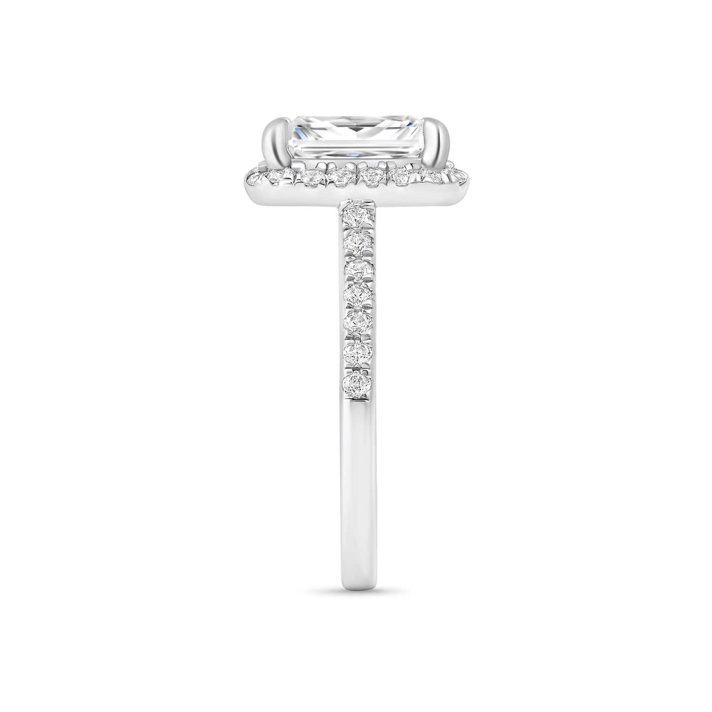 1.22 CT Elongated Cushion Solitaire Moissanite Engagement Ring