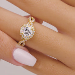 1.22 CT Elongated Cushion Solitaire Moissanite Engagement Ring