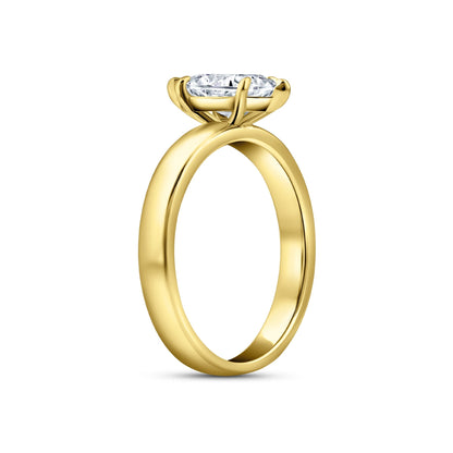 1.22 CT Elongated Cushion Solitaire Moissanite Engagement Ring