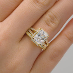 1.22 CT Elongated Cushion Solitaire Moissanite Engagement Ring