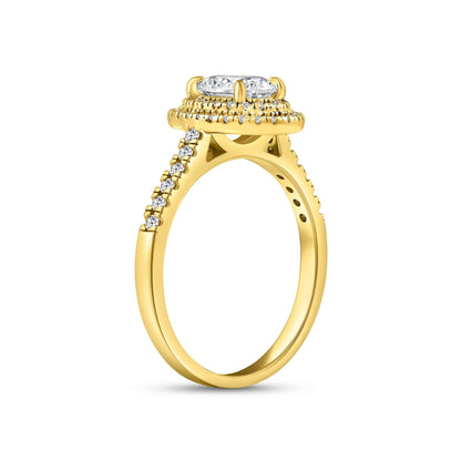 1.22 CT Elongated Cushion Solitaire Moissanite Engagement Ring