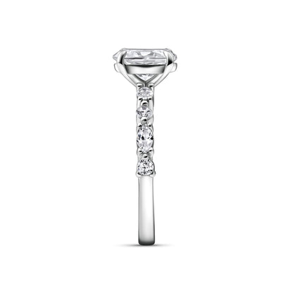 1.22 CT Elongated Cushion Solitaire Moissanite Engagement Ring