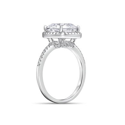 1.22 CT Elongated Cushion Solitaire Moissanite Engagement Ring