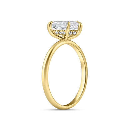 1.22 CT Elongated Cushion Solitaire Moissanite Engagement Ring