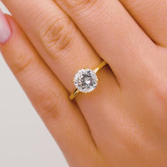 1.22 CT Elongated Cushion Solitaire Moissanite Engagement Ring