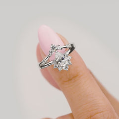 1.22 CT Elongated Cushion Solitaire Moissanite Engagement Ring