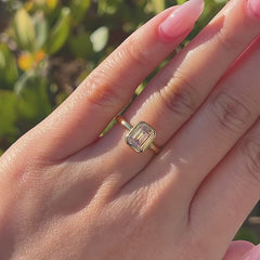 1.22 CT Elongated Cushion Solitaire Moissanite Engagement Ring