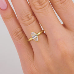 1.22 CT Elongated Cushion Solitaire Moissanite Engagement Ring