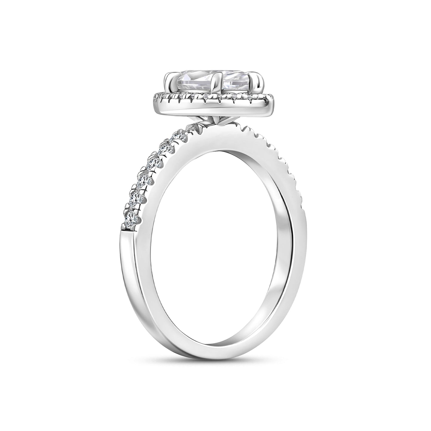 1.22 CT Elongated Cushion Solitaire Moissanite Engagement Ring