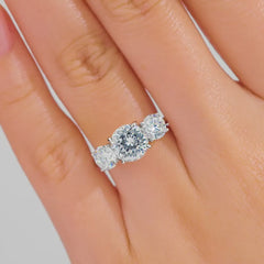 1.22 CT Elongated Cushion Solitaire Moissanite Engagement Ring