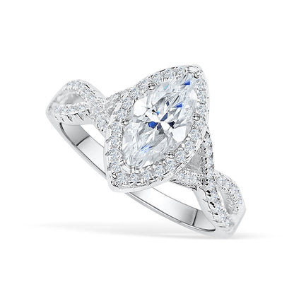1.22 CT Elongated Cushion Solitaire Moissanite Engagement Ring
