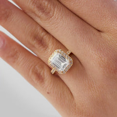 1.22 CT Elongated Cushion Solitaire Moissanite Engagement Ring