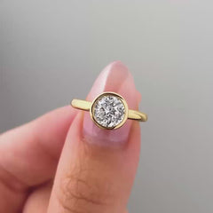 1.22 CT Elongated Cushion Solitaire Moissanite Engagement Ring