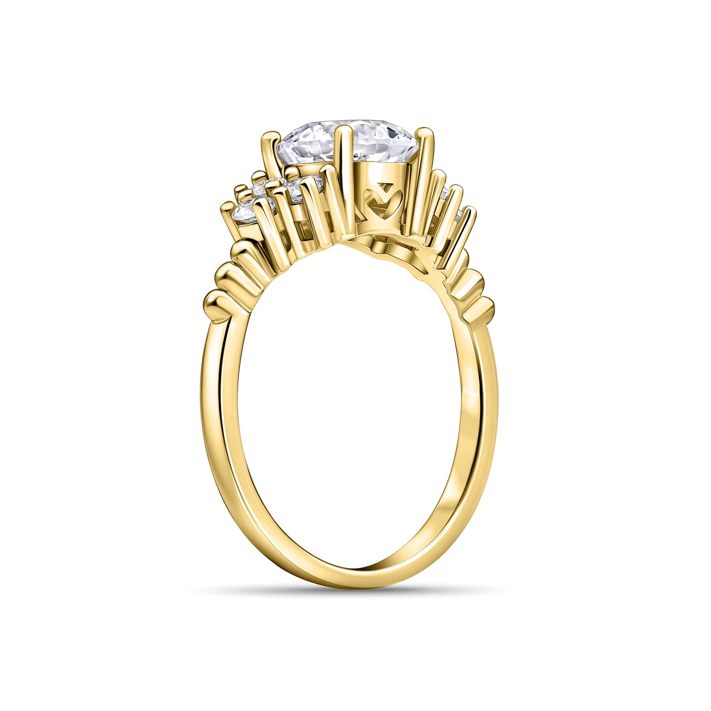 1.22 CT Elongated Cushion Solitaire Moissanite Engagement Ring