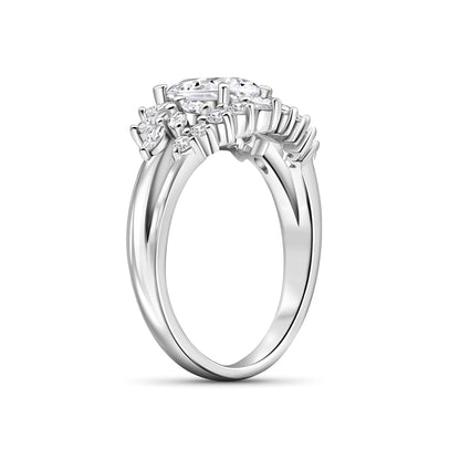 1.22 CT Elongated Cushion Solitaire Moissanite Engagement Ring