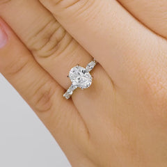 1.22 CT Elongated Cushion Solitaire Moissanite Engagement Ring