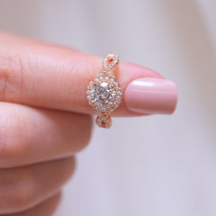 1.22 CT Elongated Cushion Solitaire Moissanite Engagement Ring