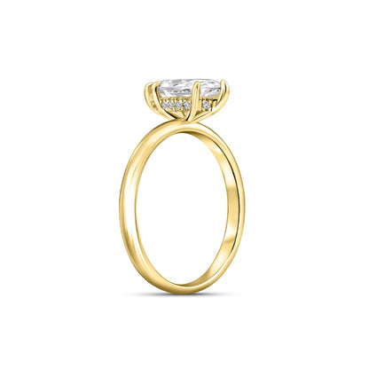 1.22 CT Elongated Cushion Solitaire Moissanite Engagement Ring
