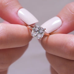 1.22 CT Elongated Cushion Solitaire Moissanite Engagement Ring