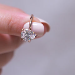 1.22 CT Elongated Cushion Solitaire Moissanite Engagement Ring