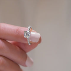 1.22 CT Elongated Cushion Solitaire Moissanite Engagement Ring