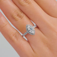 1.22 CT Elongated Cushion Solitaire Moissanite Engagement Ring