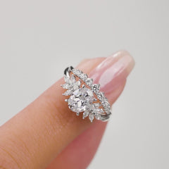1.22 CT Elongated Cushion Solitaire Moissanite Engagement Ring