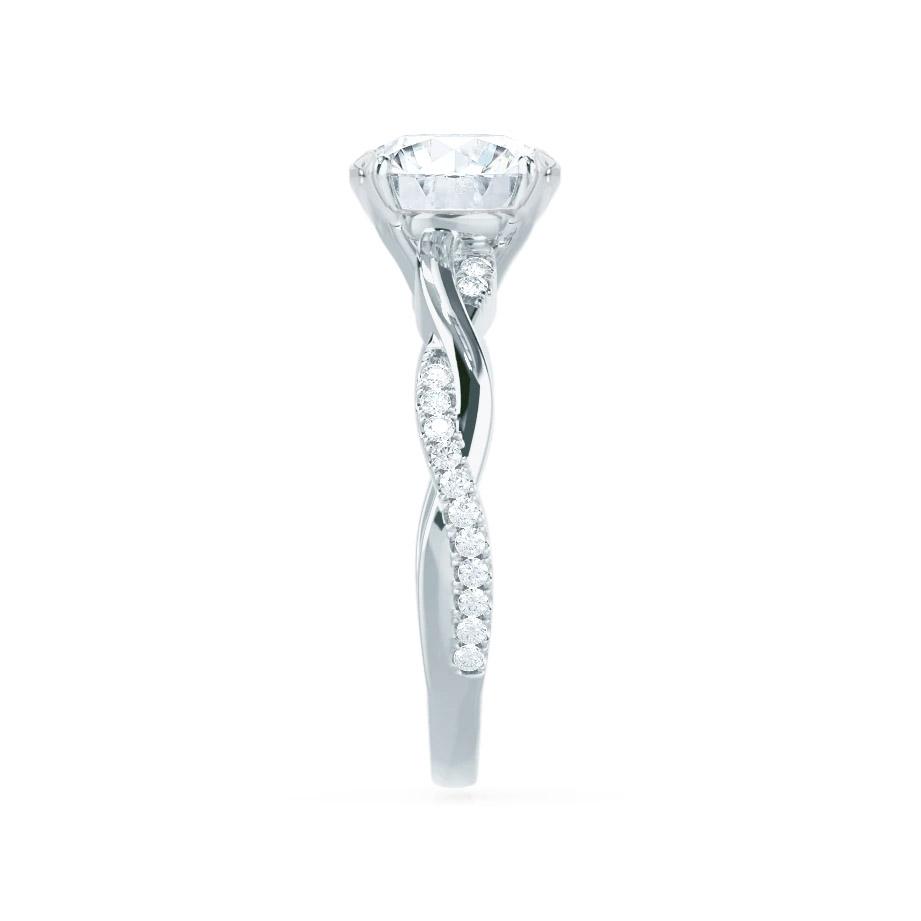 1.92 CT Princess Pave Moissanite Engagement Ring