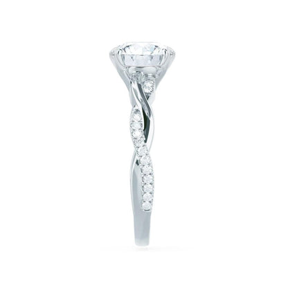1.92 CT Princess Pave Moissanite Engagement Ring