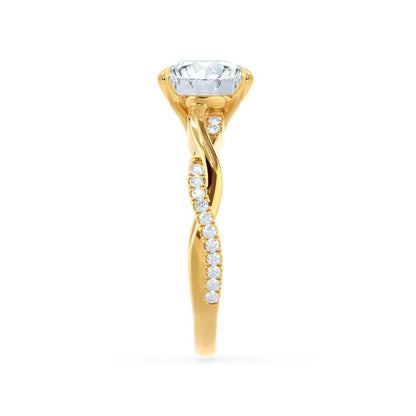 1.92 CT Princess Pave Moissanite Engagement Ring