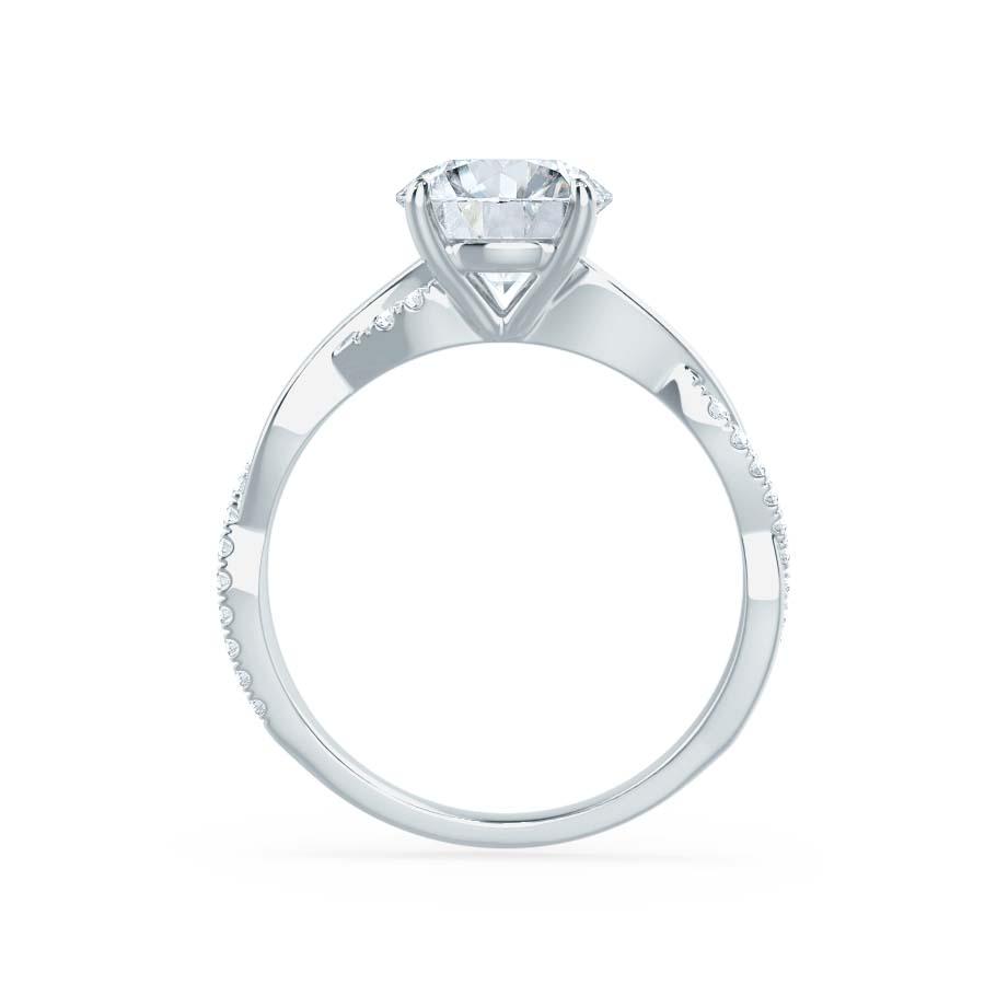 1.92 CT Princess Pave Moissanite Engagement Ring