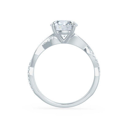 1.92 CT Princess Pave Moissanite Engagement Ring