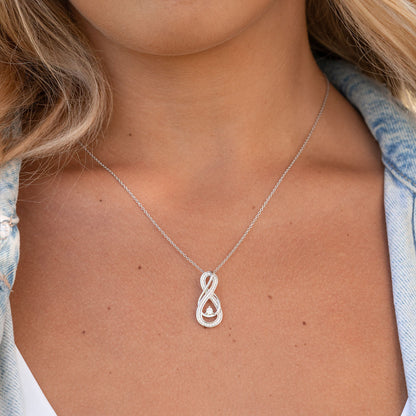0.50 CT Round Shaped Moissanite Necklace In Multi Stone Design