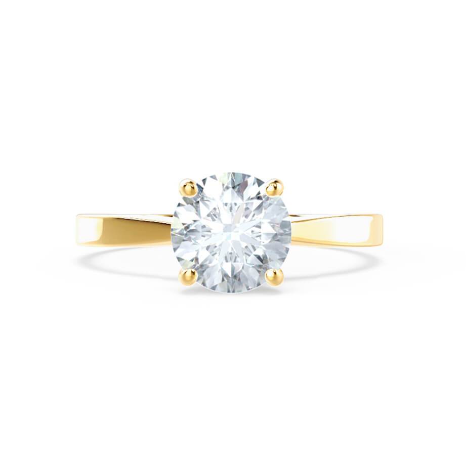 1.2 CT Round Solitaire Moissanite Engagement Ring