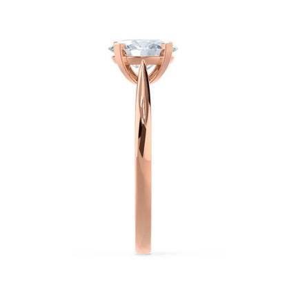1.2 CT Round Solitaire Moissanite Engagement Ring