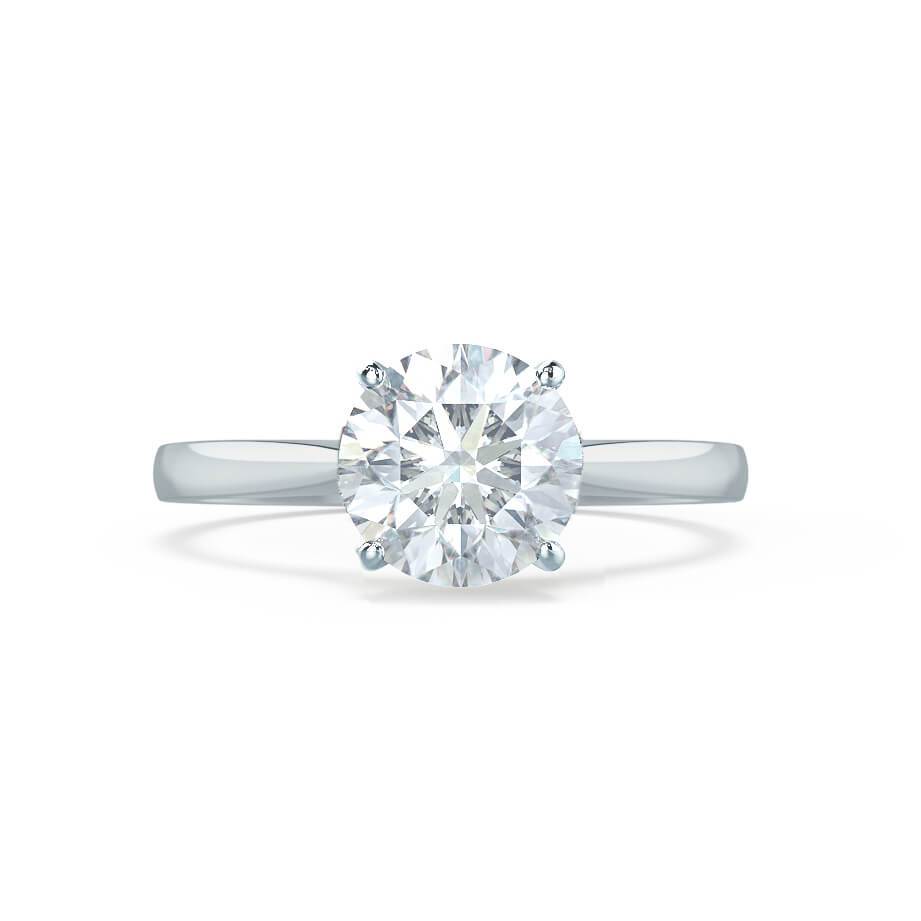 1.2 CT Round Solitaire Moissanite Engagement Ring