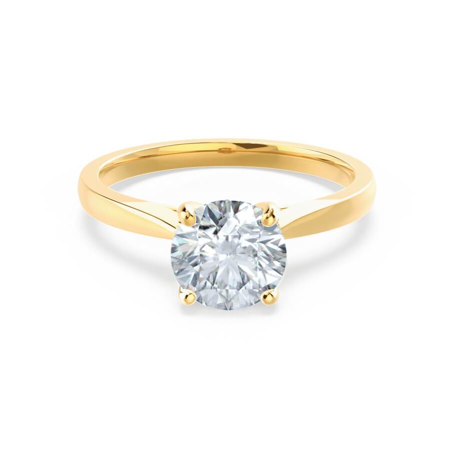 1.2 CT Round Solitaire Moissanite Engagement Ring