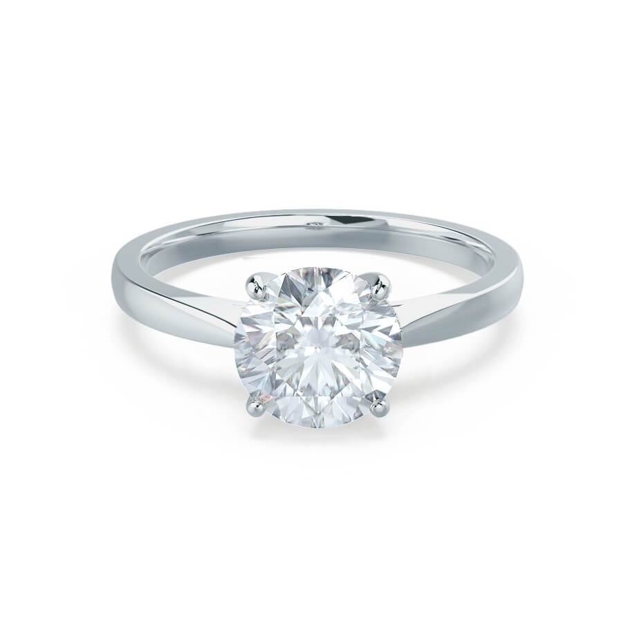 1.2 CT Round Solitaire Moissanite Engagement Ring