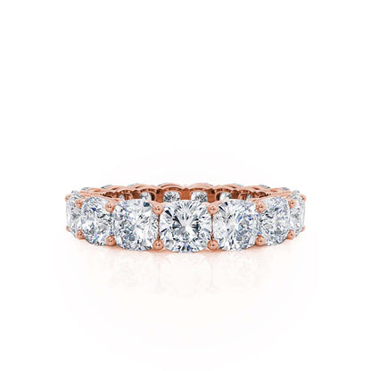 5.61 TCW Cushion Full Eternity Moissanite Wedding Band