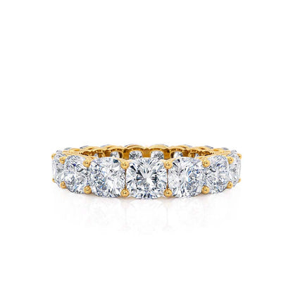 5.61 TCW Cushion Full Eternity Moissanite Wedding Band