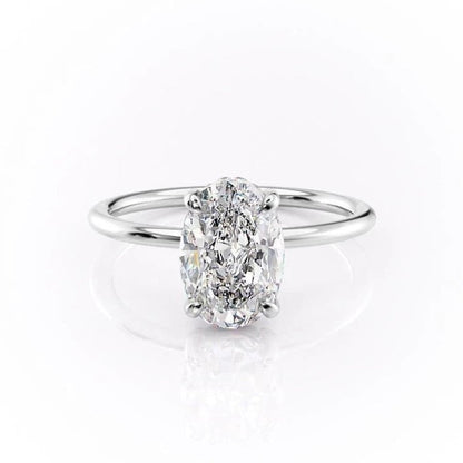 2.72 CT Oval Cut Solitaire Style Moissanite Engagement Ring 10