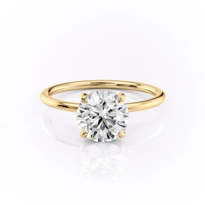 1.60 CT Round Cut Solitaire Hidden Halo Moissanite Engagement Ring 11