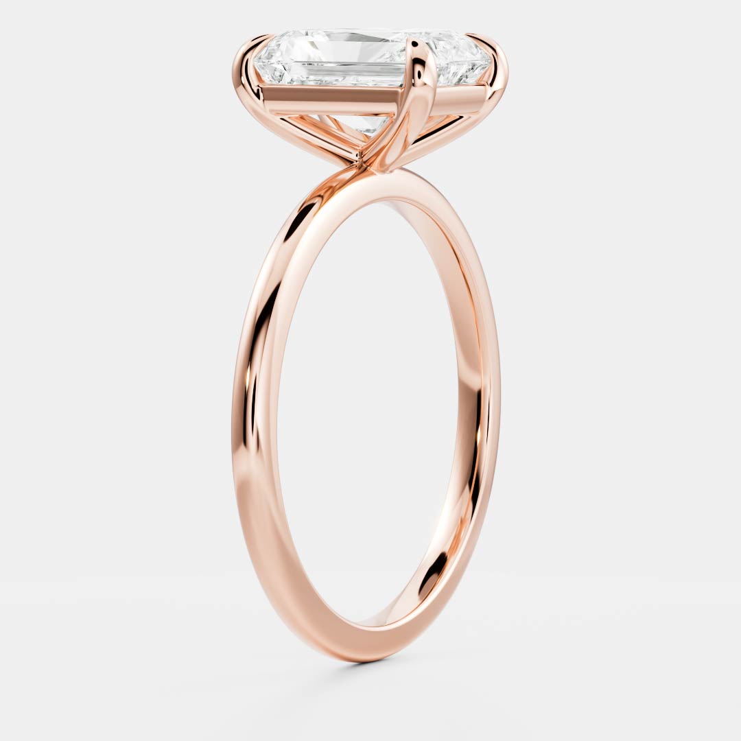 2 CT Radiant Solitaire Moissanite Engagement Ring