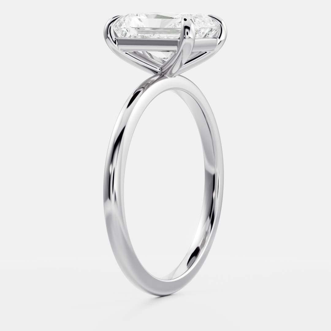 2 CT Radiant Solitaire Moissanite Engagement Ring
