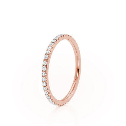 0.21 TCW Round Full Eternity Moissanite Wedding Band
