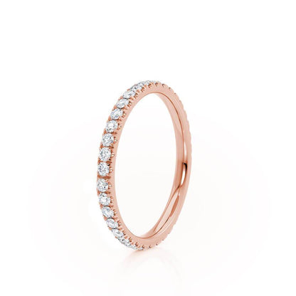 0.21 TCW Round Full Eternity Moissanite Wedding Band