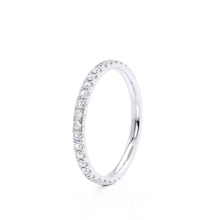 0.21 TCW Round Full Eternity Moissanite Wedding Band