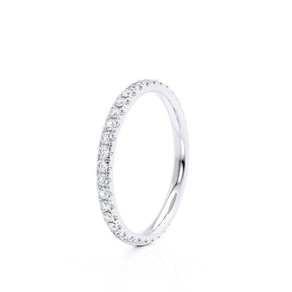 0.21 TCW Round Full Eternity Moissanite Wedding Band