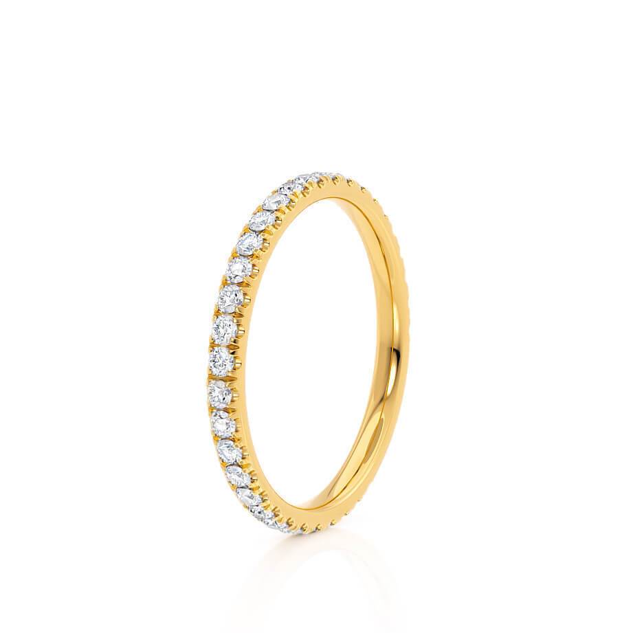 0.21 TCW Round Full Eternity Moissanite Wedding Band